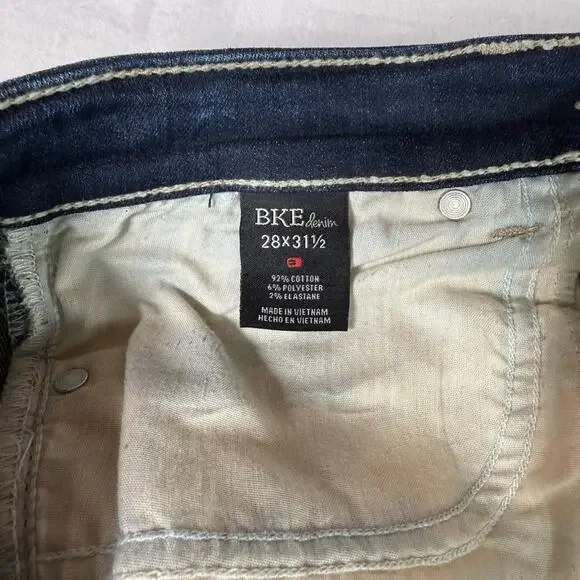 Buckle BKE Sabrina Distressed Stretch Medium Wash Jeans Size 28R   Style# ABK253 - Picture 12 of 15